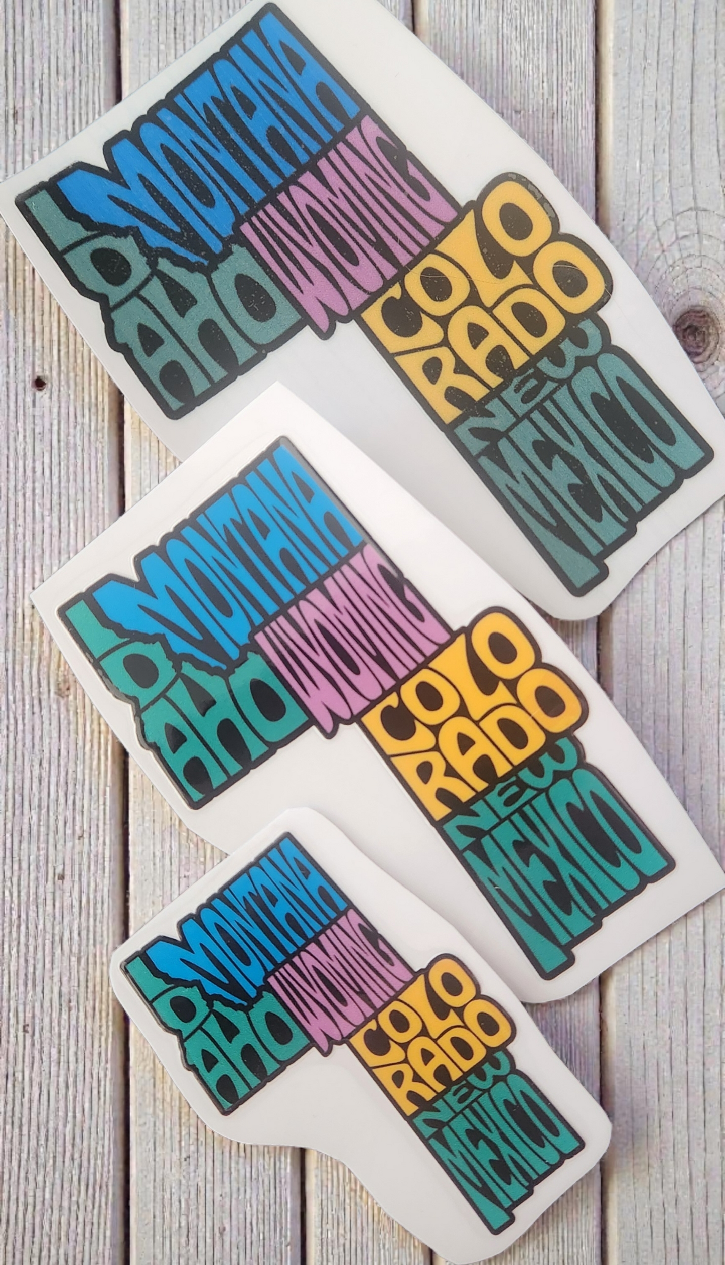 Thru-Hiker State UV Stickers