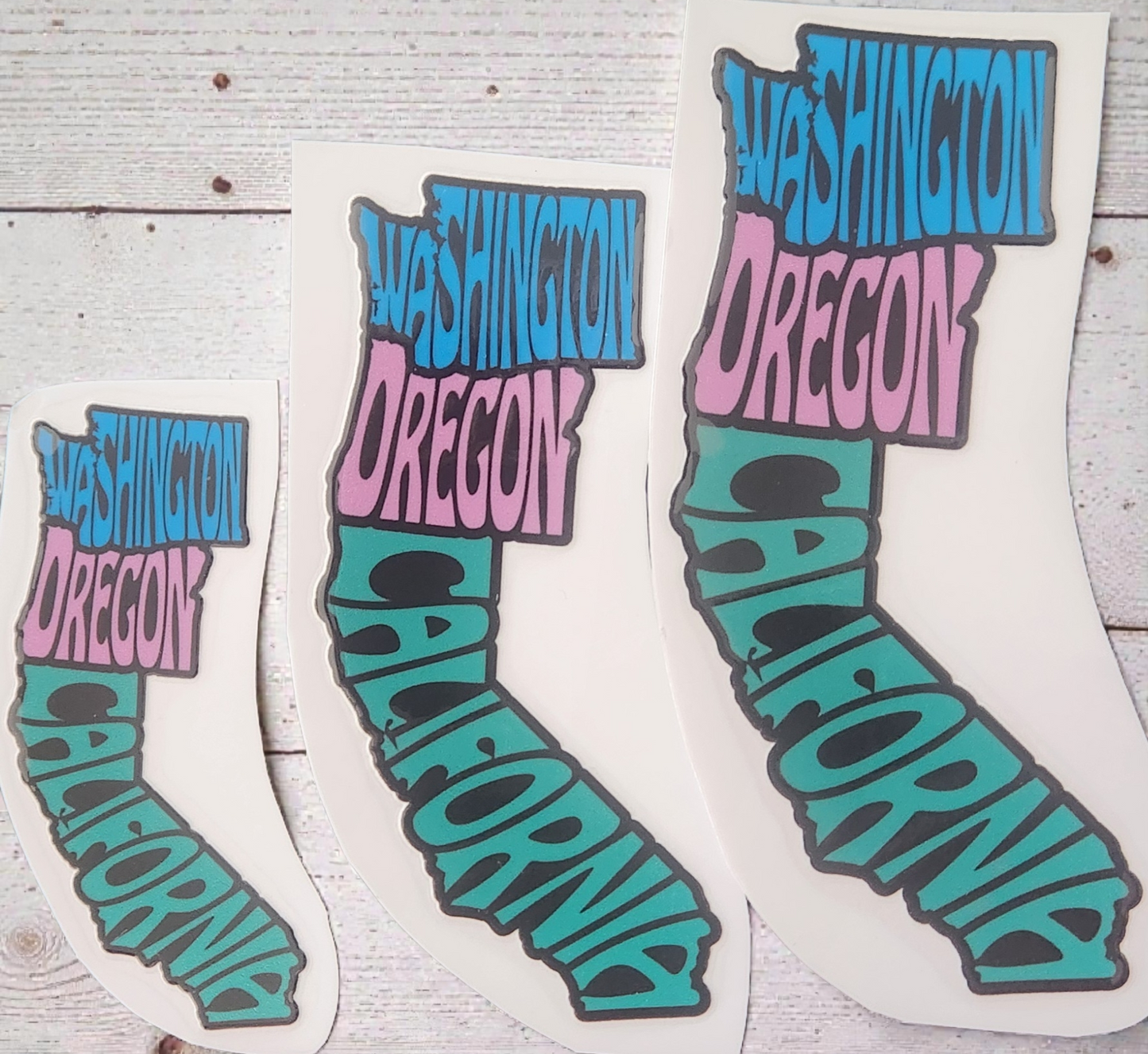 Thru-Hiker State UV Stickers